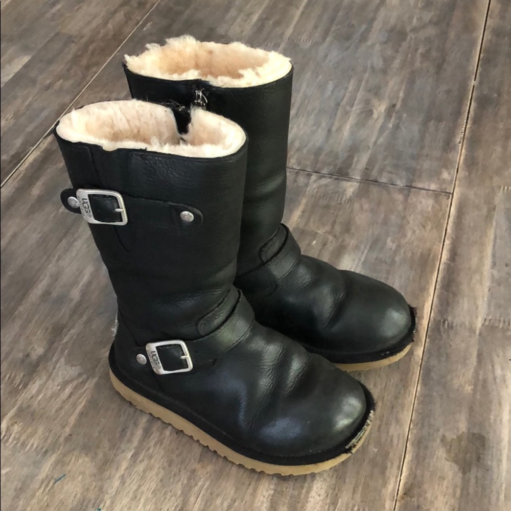 Girls black Uggs size 12